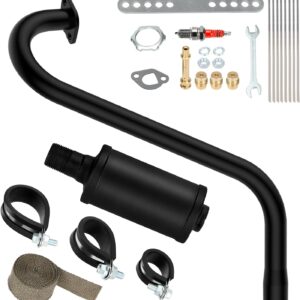 EOPOAYI 212cc Right Exhaust Pipe & Muffler Kit for Mini Bikes