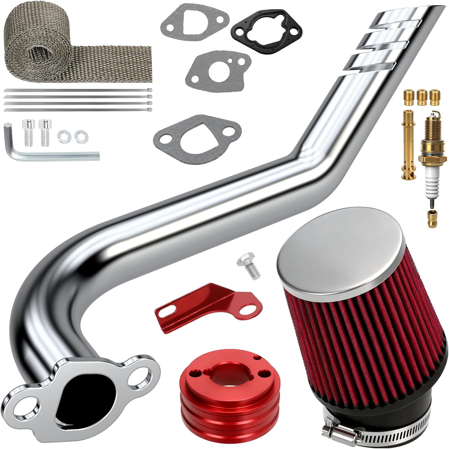 CILOYU Stage 1 Mini Bike Exhaust System 212cc Compatible