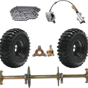 32" Go-Kart Rear Axle Kit – Live Axle w/ Brakes & Tires