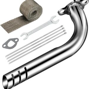 Upgrade Exhaust Pipe Kit for 212cc Mini Bike Go-Kart Engines