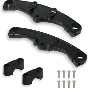 Heavy-Duty Triple Tree Clamps for Mini Bikes (Black)