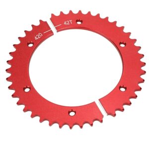 JNDO 42T Aluminum Split Sprocket for Mini Bikes & Go Karts