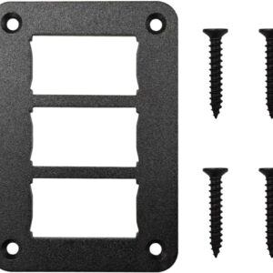 YoRise 3-Gang Rocker Switch Panel Holder, Black