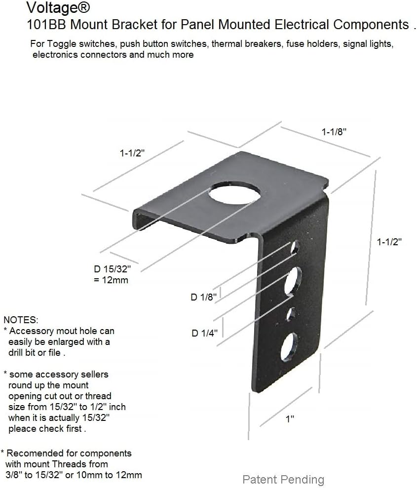 Aluminum Panel Mount Bracket for Electrical Components
