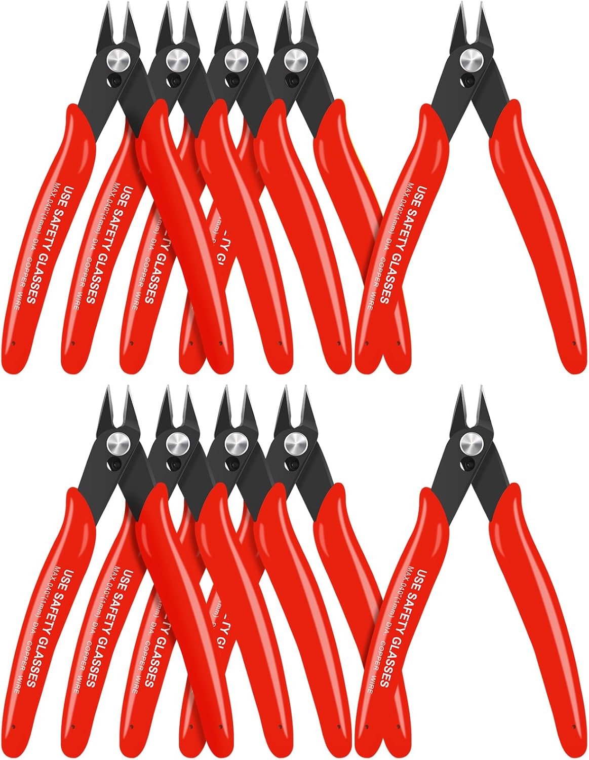 HongWay 10-Pc Yellow Precision Wire Cutters 5" Bulk