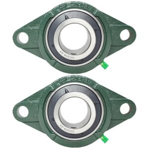 2-Pack UCFL208-24 Flange Pillow Block Bearings