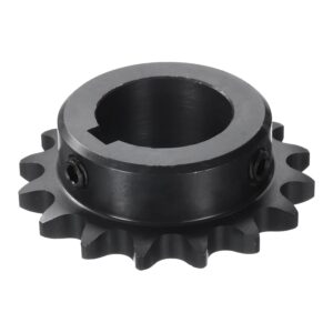uxcell #40 16T Chain Sprocket, 1-1/4" Bore, Carbon Steel