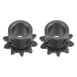 uxcell 10-Tooth #25 Chain Sprocket, 10mm Bore