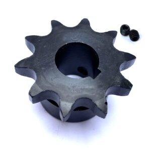 10-Tooth Roller Chain Sprocket 5/8in Bore Hardened AISI 1045 Steel