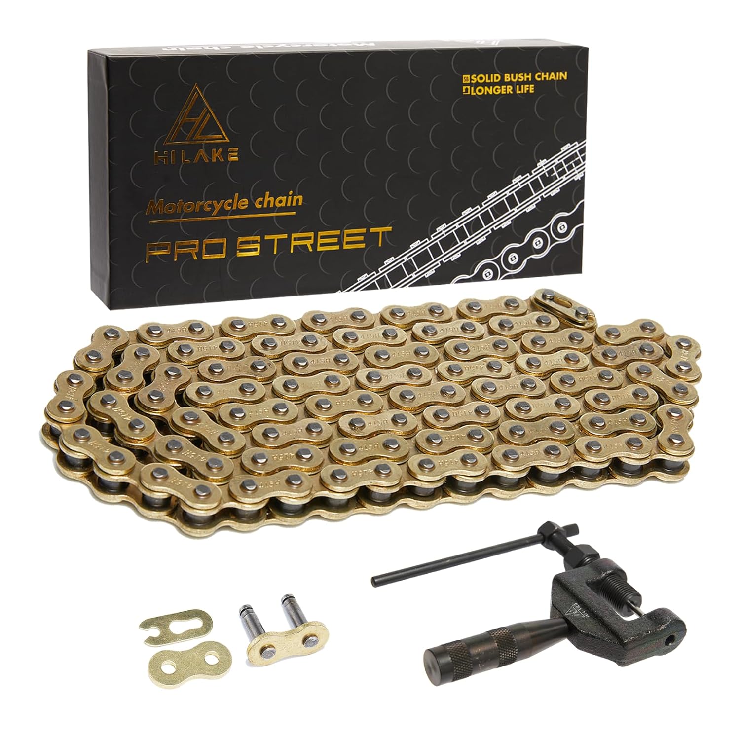 HILAKE 428H Motorcycle Chain 120L - Non O-Ring Kit Included