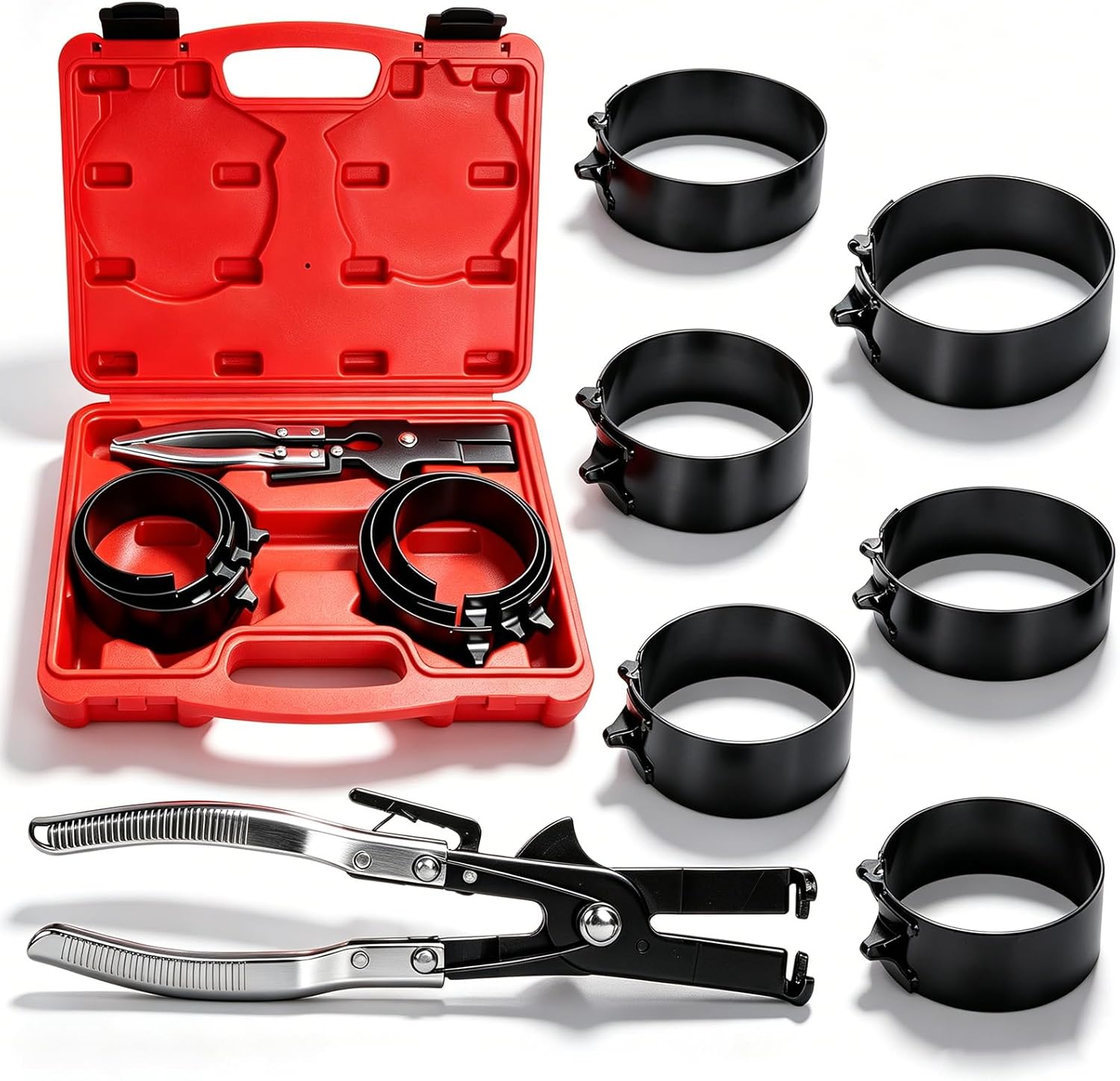 MR CARTOOL Piston Ring Compressor Set (6 Rings, 2.8-4.6")