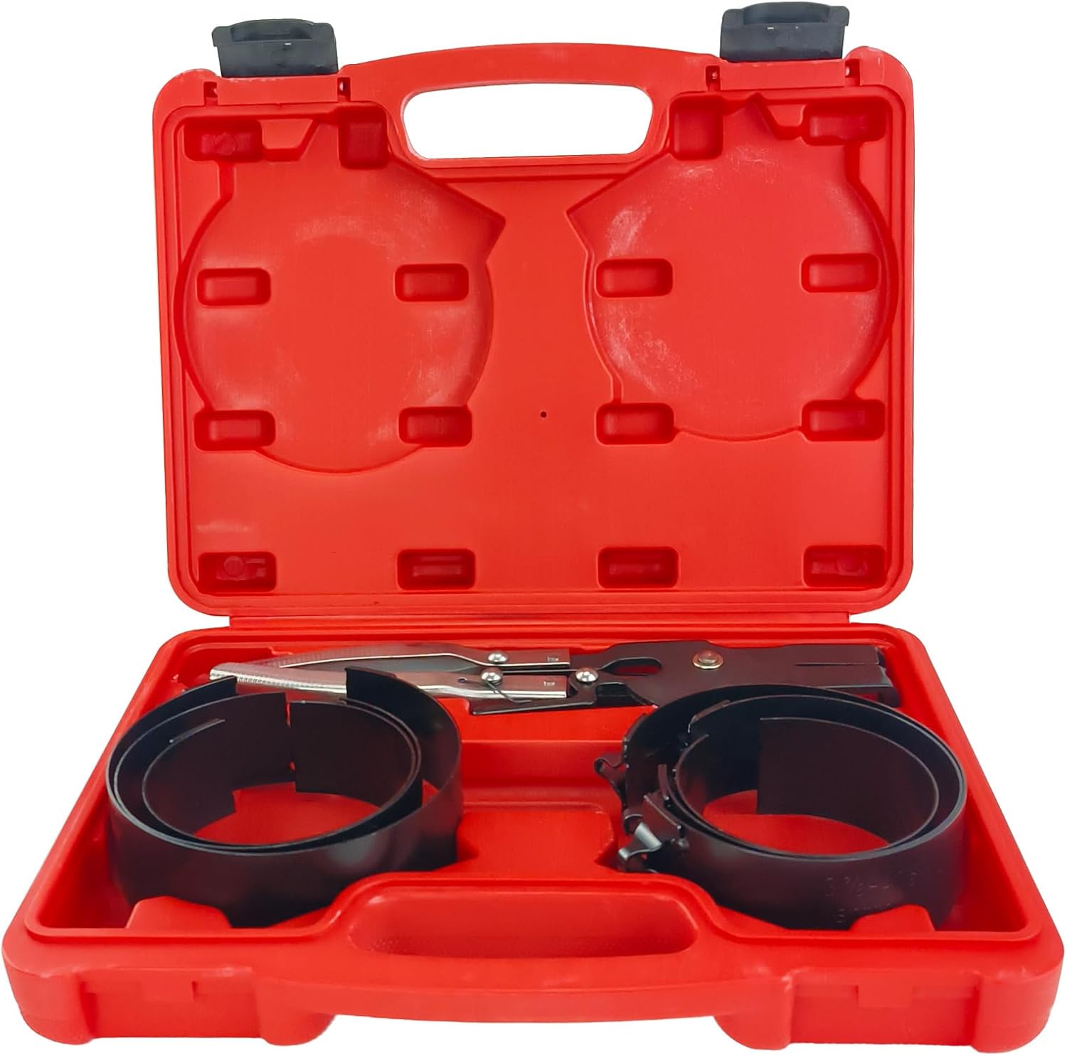 Piston Ring Compressor Kit - 6 Sleeves & Pliers Set