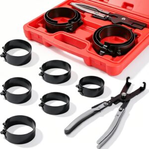BELEY Piston Ring Compressor Kit with 6 Rings & Pliers