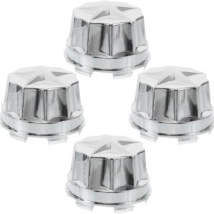 VOSAREA 4pcs ATV Wheel Hub Covers - Silver Rim Caps