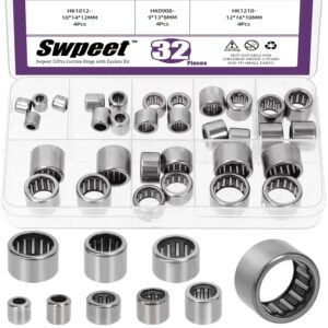 Swpeet 32Pcs 8 Model Needle Roller Bearing Kit