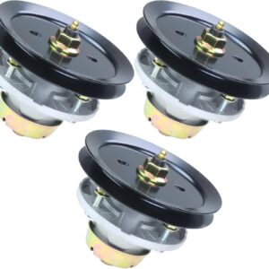 3-Pack Spindle Assembly & Pulley Set for John Deere Tractors