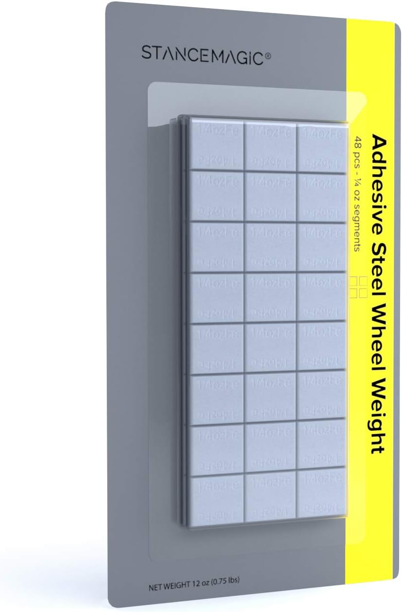 StanceMagic Gray Adhesive Wheel Weights - 12oz Box (48pcs)