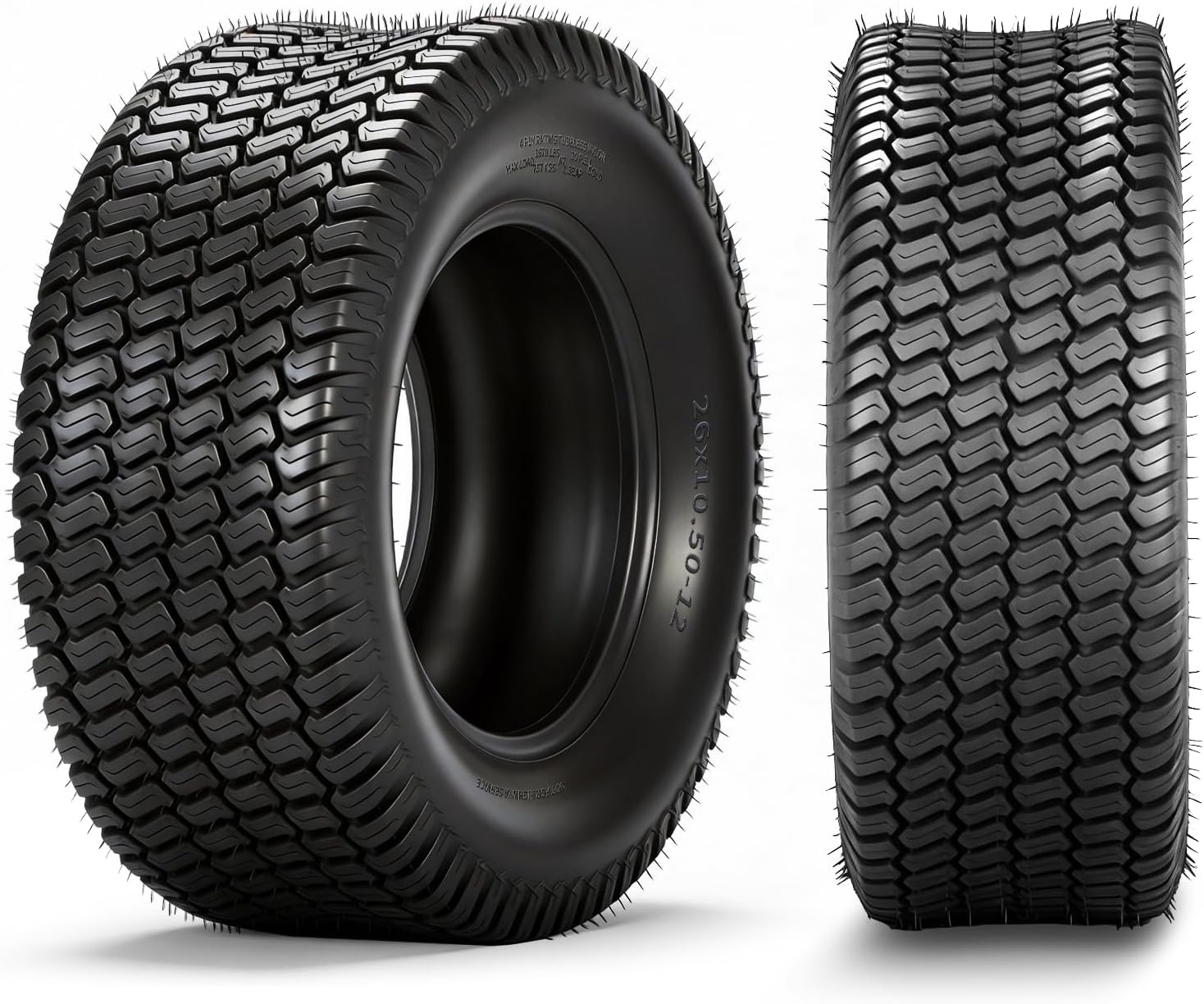 Trible Six 2-Pack 26x10.50-12 Turf Tires