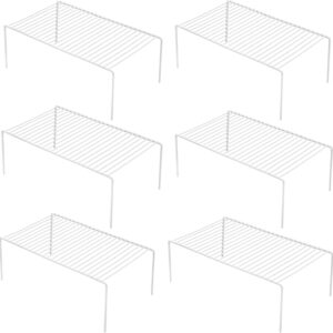 iPEGTOP 6-Pack Cabinet Shelf Organizer, White