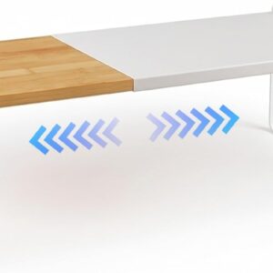 Solcasaco Expandable Bamboo Cabinet Shelf, White