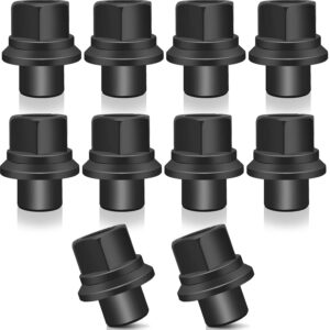 10pc M22x1.5 Sleeve Flanged Wheel Nuts, Carbon Steel, Rustproof