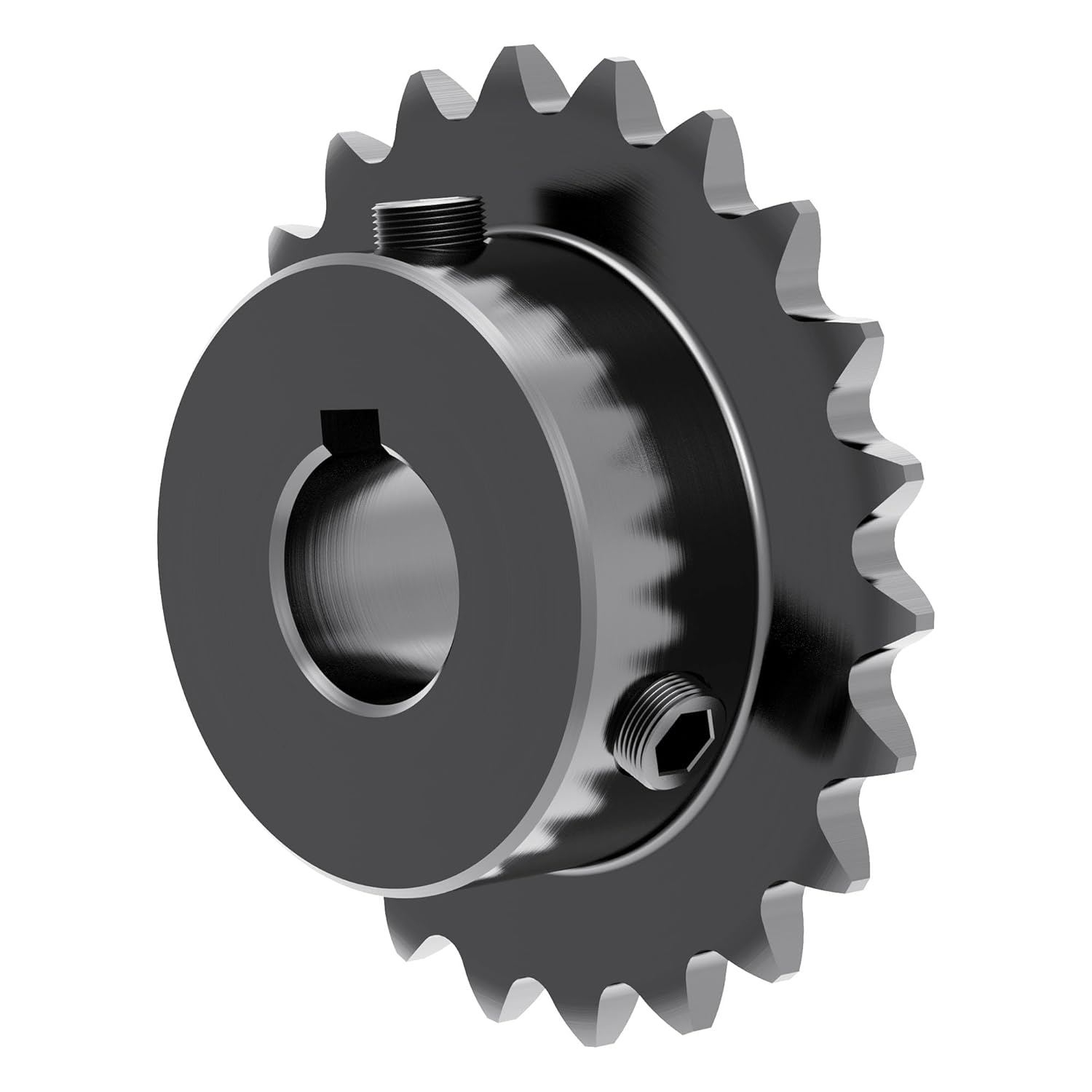 23-Tooth 1/4" Roller Chain Sprocket, 15mm Bore