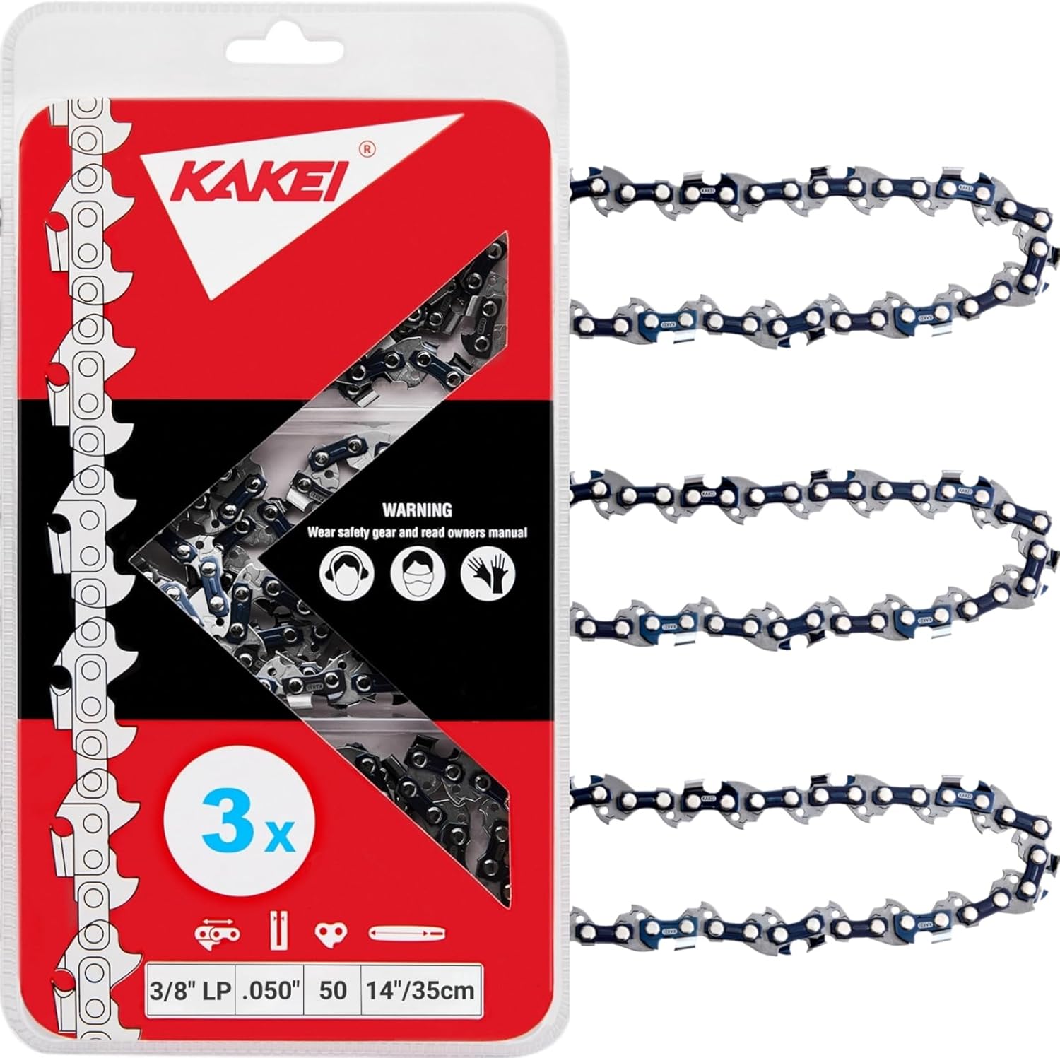 KAKEI 14in Chainsaw Chain 3-Pack Fits Stihl Remington