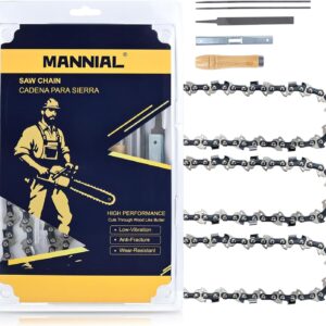 Mannial 14" Chainsaw Chain 3-Pack w/ Sharpening Kit