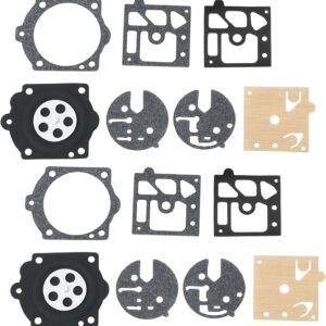 2 Sets Chainsaw Carb Diaphragm Kit 504-D10-HDB