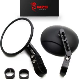 MZS Handlebar Mirrors, Foldable Aluminum Bar End Mirrors