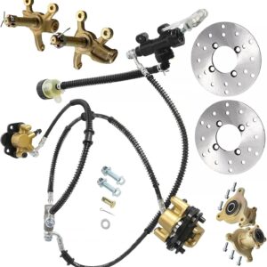 Go Kart Front Steering Spindle Kit w/ Foot Brake Assembly