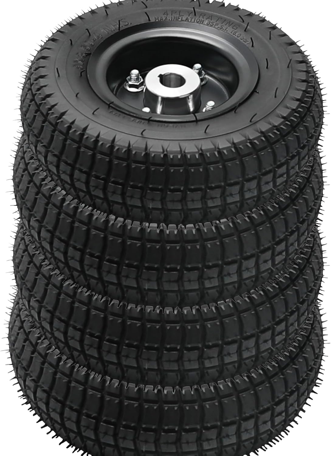 9x3.50-4" Rear Tires & Wheels (2-Pack) for Mini ATVs & Go-Karts