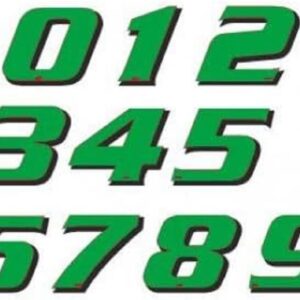 Puig 4263B Number 0 Stickers, White, 115mm (5-Pack)