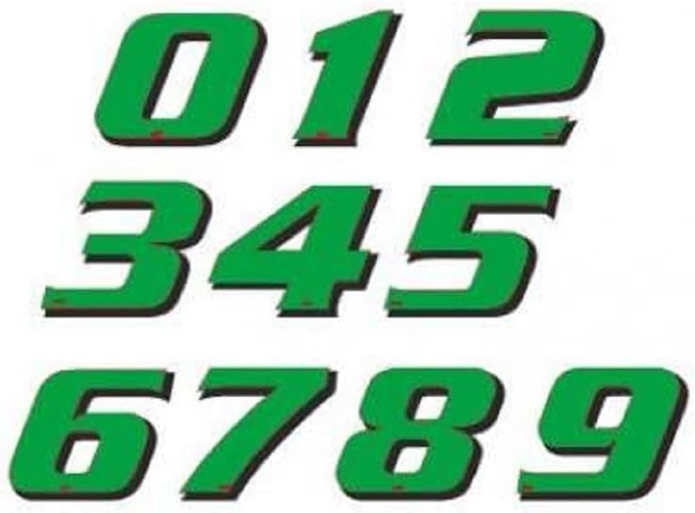 Puig 4263B Number 0 Stickers, White, 115mm (5-Pack)