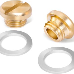 Brass 5/16-24 Sight Plugs for Holley Carburetors (2-Pack)