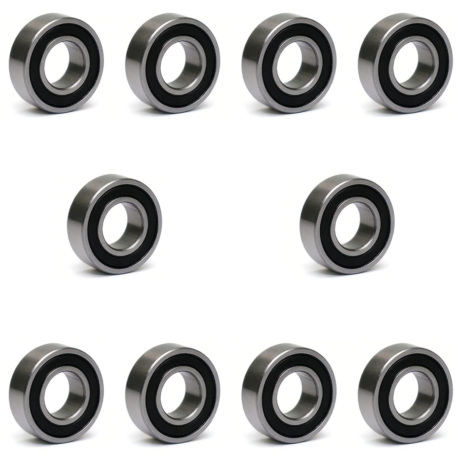 10 PCS Miniature MR84-2RS Ball Bearings 4x8x3mm Chrome Steel