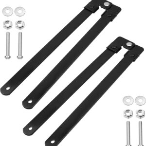 2pcs Folding Ladder Hinges Black 21.26in Aluminum
