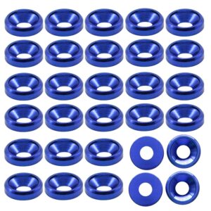 60-Pack M3 Aluminum Anodized Washers, Dark Blue