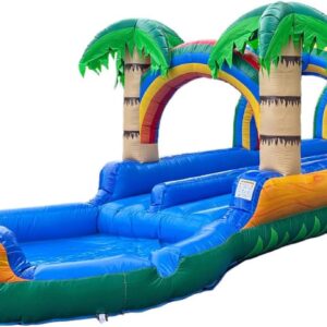 Dual Lane 27ft Inflatable Water Slide – 7ft Tall Racer