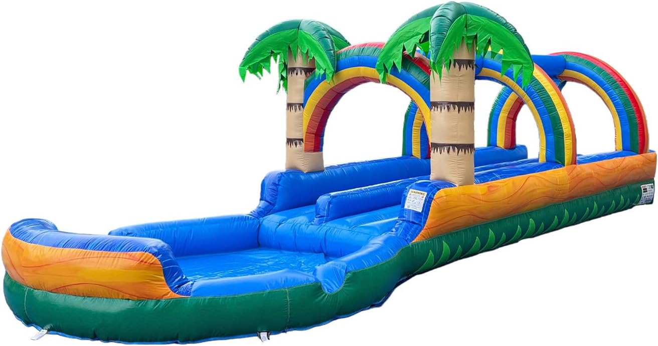 Dual Lane 27ft Inflatable Water Slide – 7ft Tall Racer