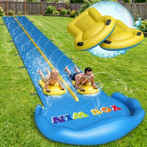 Evoio 32.8FT Inflatable Water Slide, 2-Lane for Kids & Adults