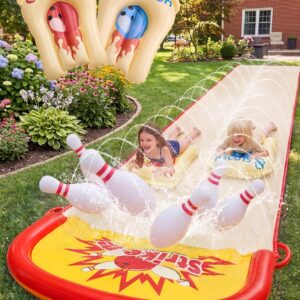 Sloosh 20FT Water Slide & Bowling Game Set