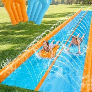 Sloosh Double Lane Water Slide 25ft x 6ft Outdoor Slip N Slide