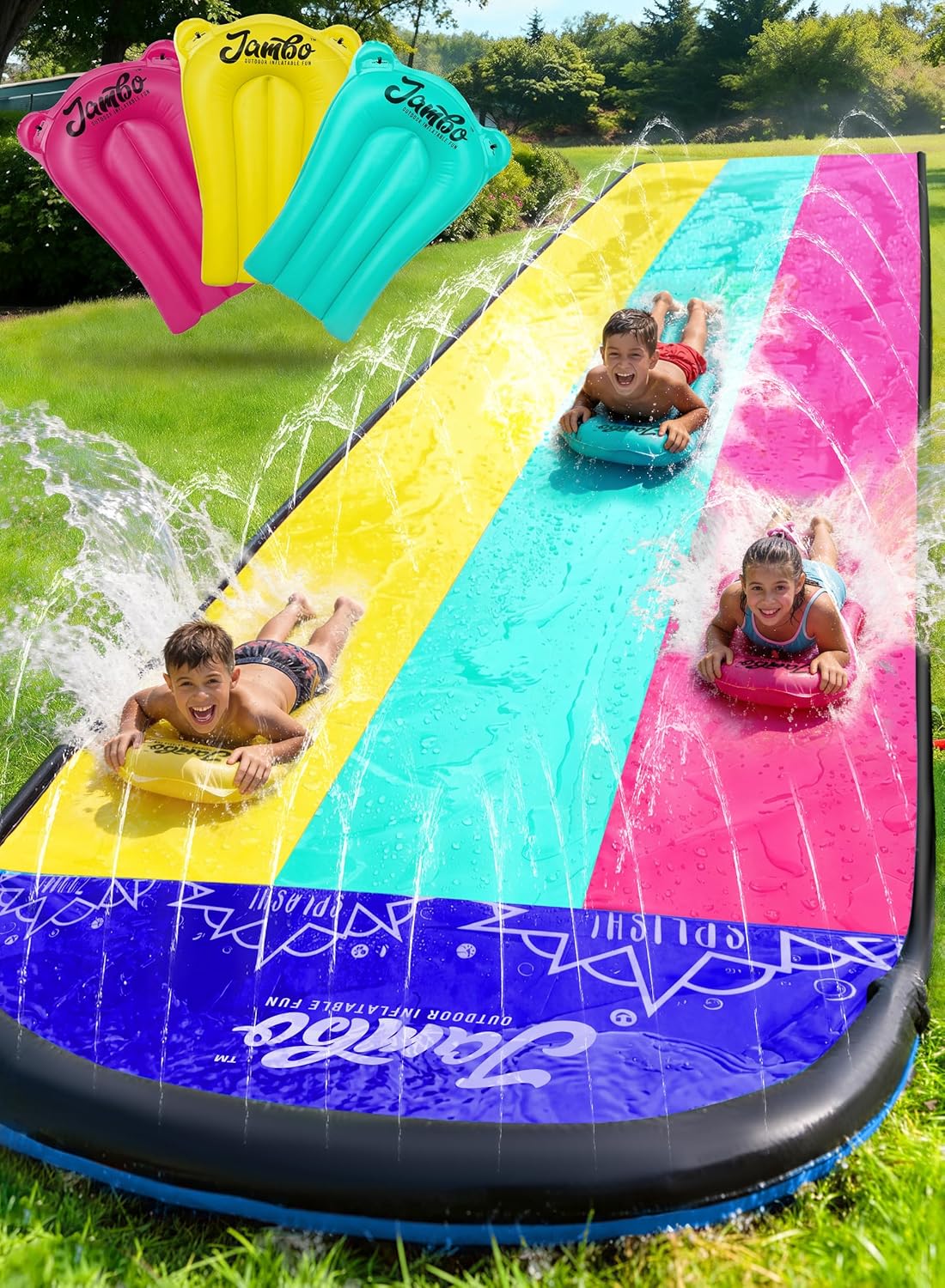 JAMBO XL 20ft Summer Vibes Premium Slip & Slide + 3 Boards