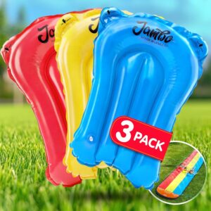 JAMBO 3-Pack Inflatable Body Boards for Water Fun