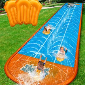22ft Water Slide Race Set w/ 3 Bodyboards & Sprinkler