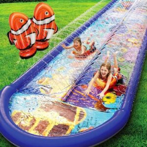 Undersea Water Dual Slide & Splash Pad - 18' x 5'