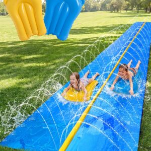Sloosh 30ft Water Slide w/ Sprinklers & Boards