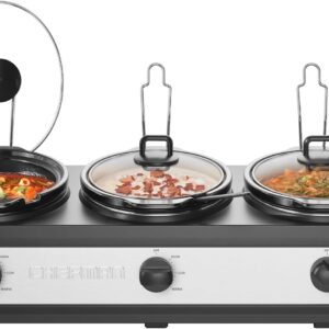 Chefman 3-in-1 Slow Cooker, 7.5 Qt, Stainless Steel