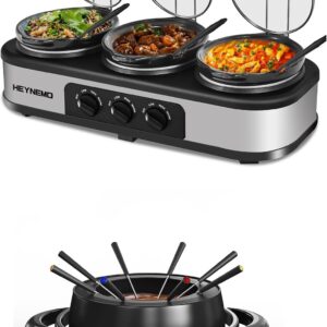 Triple 1.5 Qt Slow Cooker Set - 8 Color Options